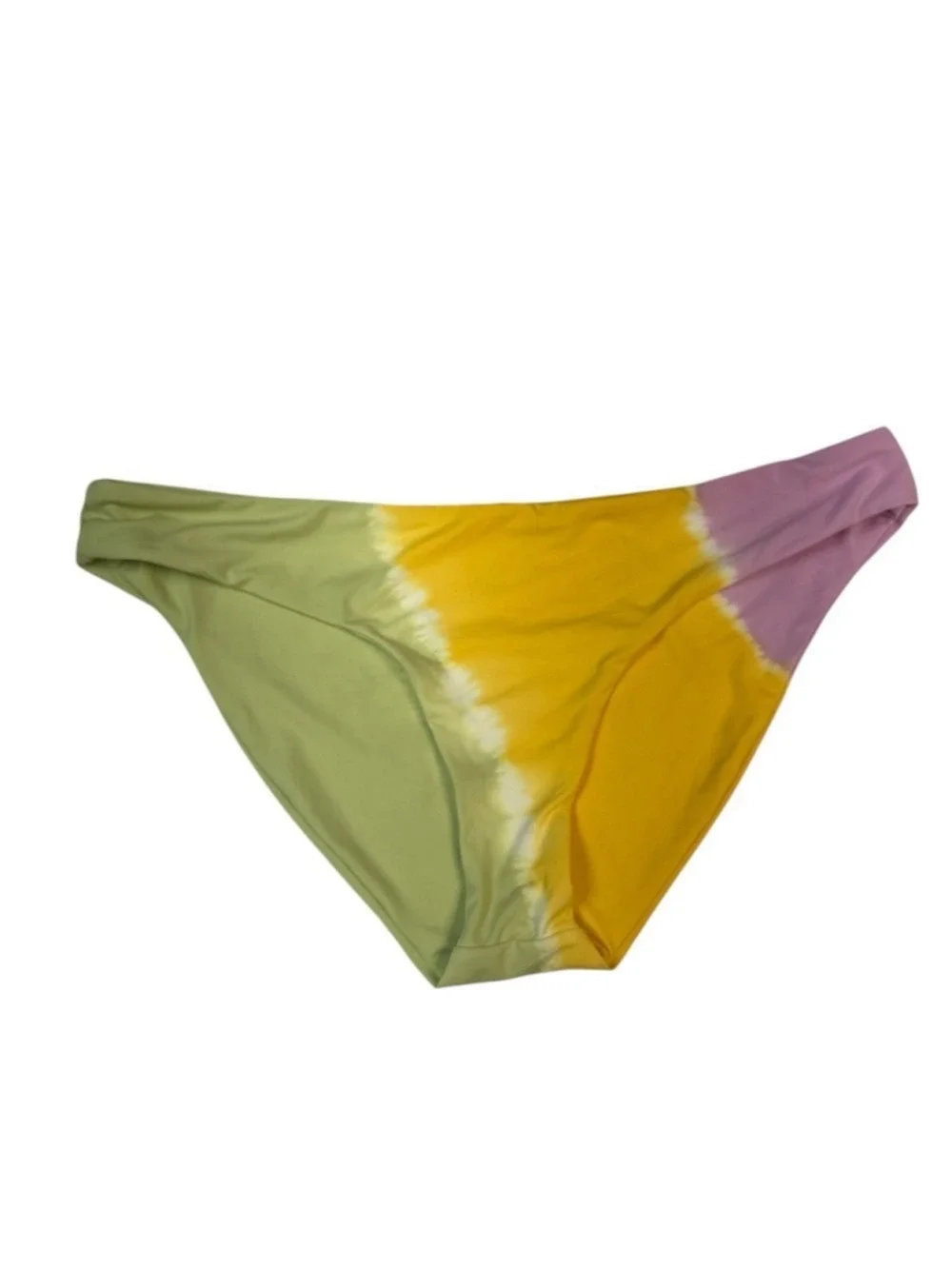 L*Space Frenchi Bikini Bottoms Womens L Multicolor Tie-Dye High Cut Cheeky